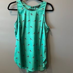 Banana Republic top with birds, size small